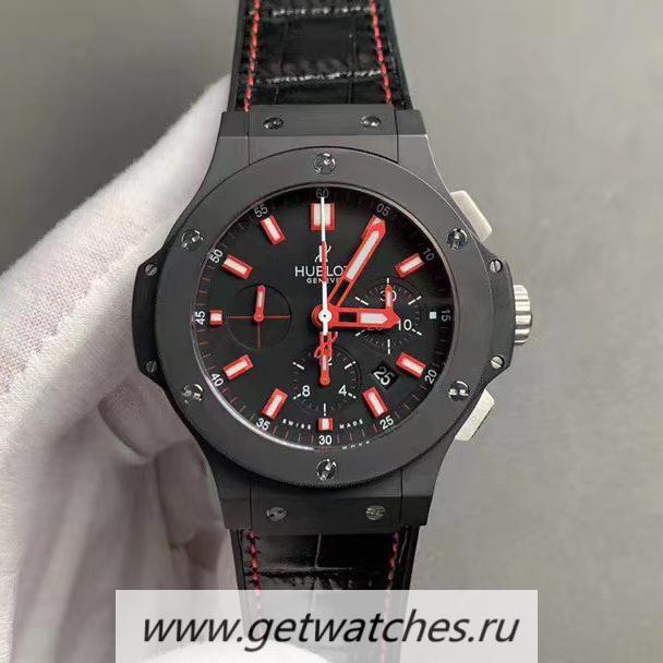 Shop Hublot Big Bang Evolution Red Magic V6F Ceramic Black Dial HUB4100