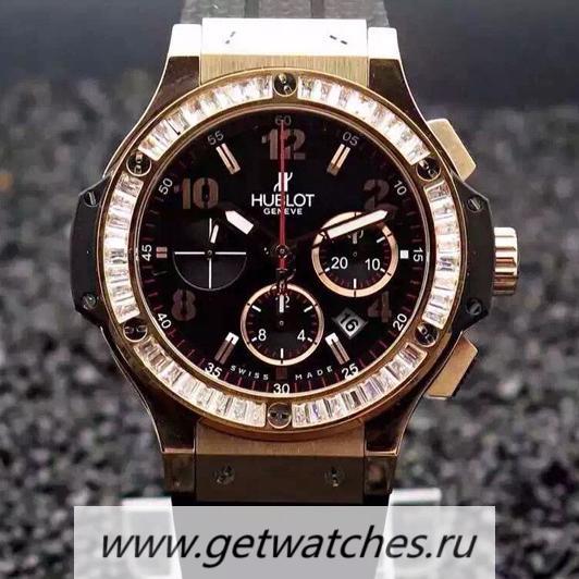 NEW Replica Hublot Big Bang Rose Gold D1am0nds Bezel 7750