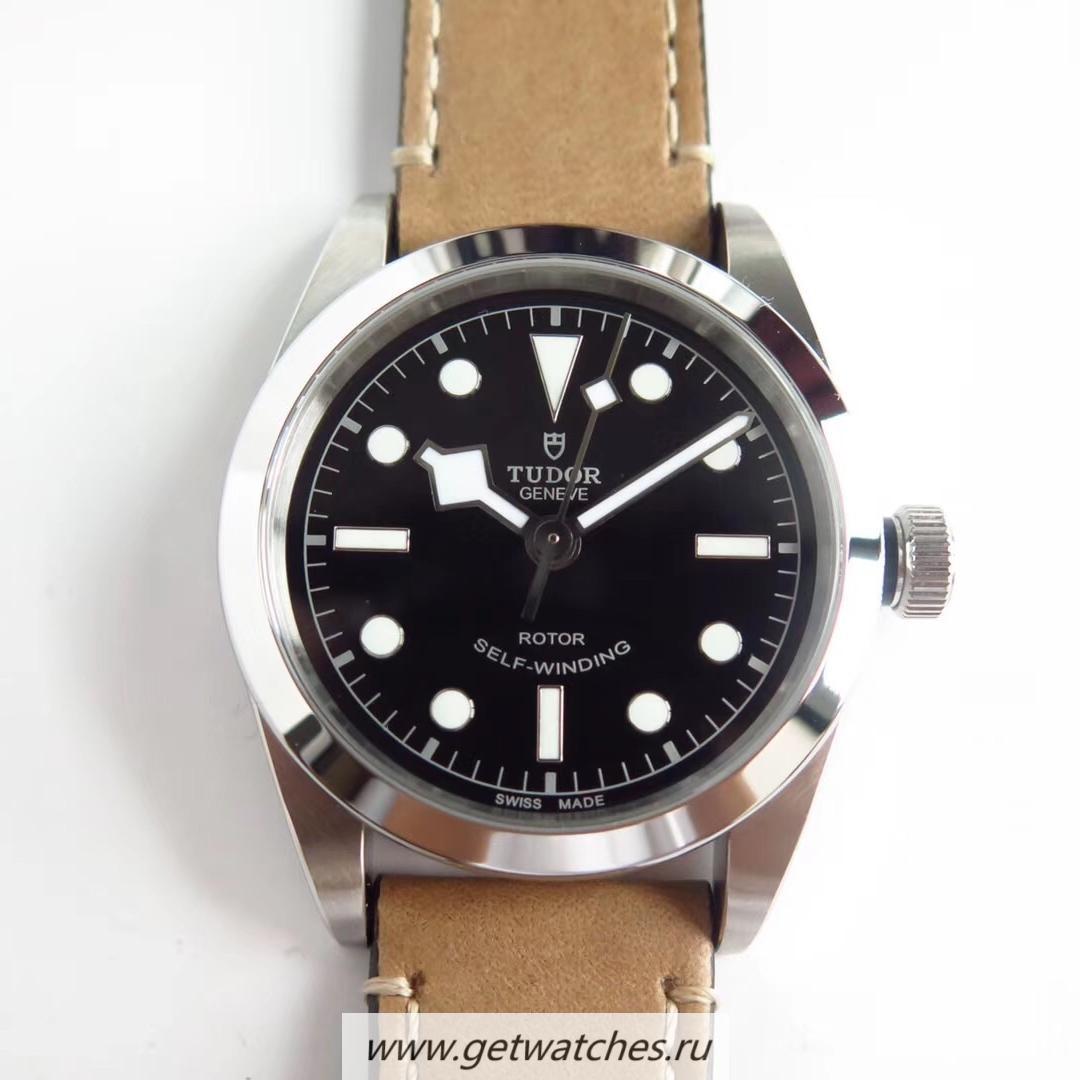 Perfect Replica Tudor Black Bay 36 79500-0008 KRF SS Black Dial 2824