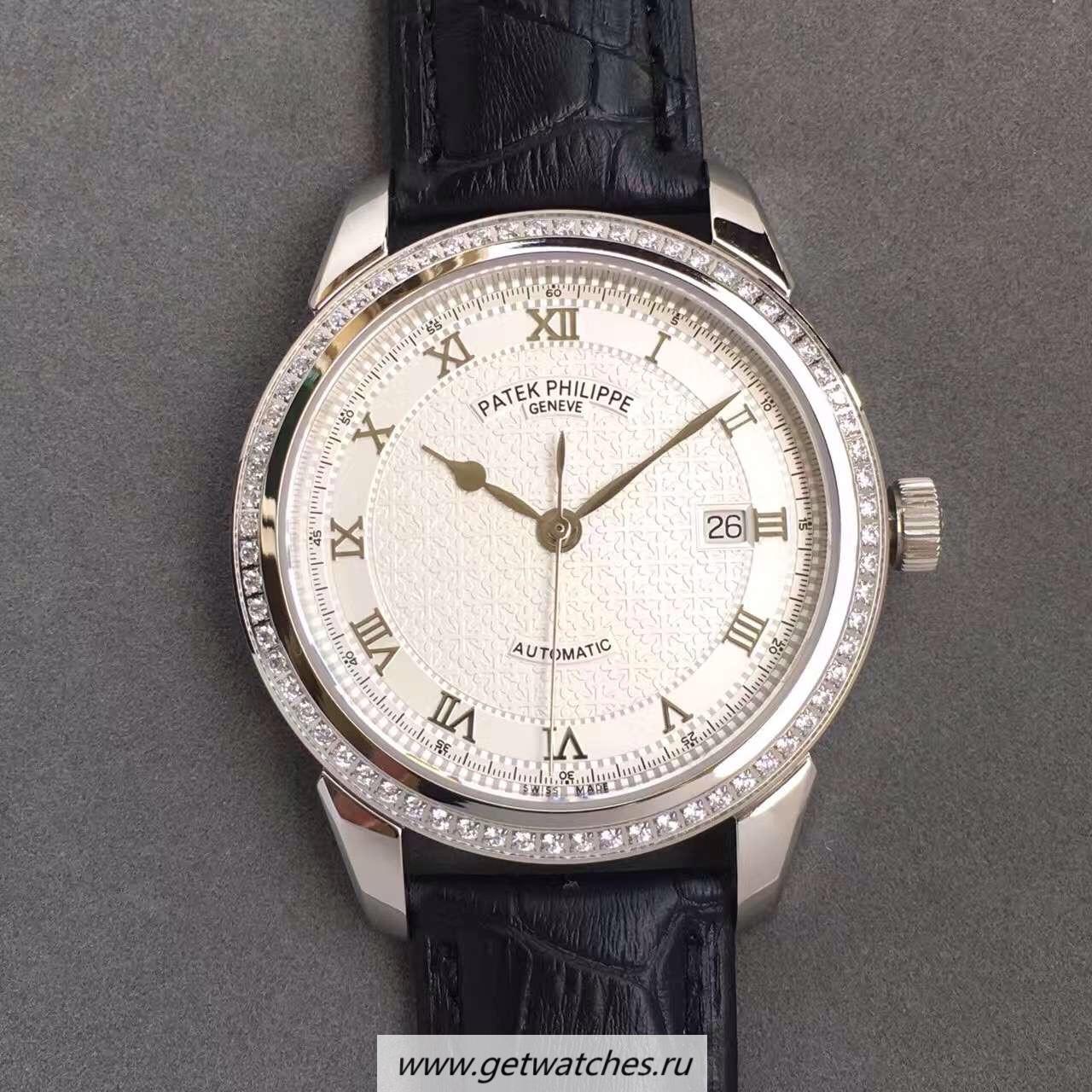 Replica Pat*k Phi1i*pe Calatrava 5296 SS & D1am0nds White Dial 324SC