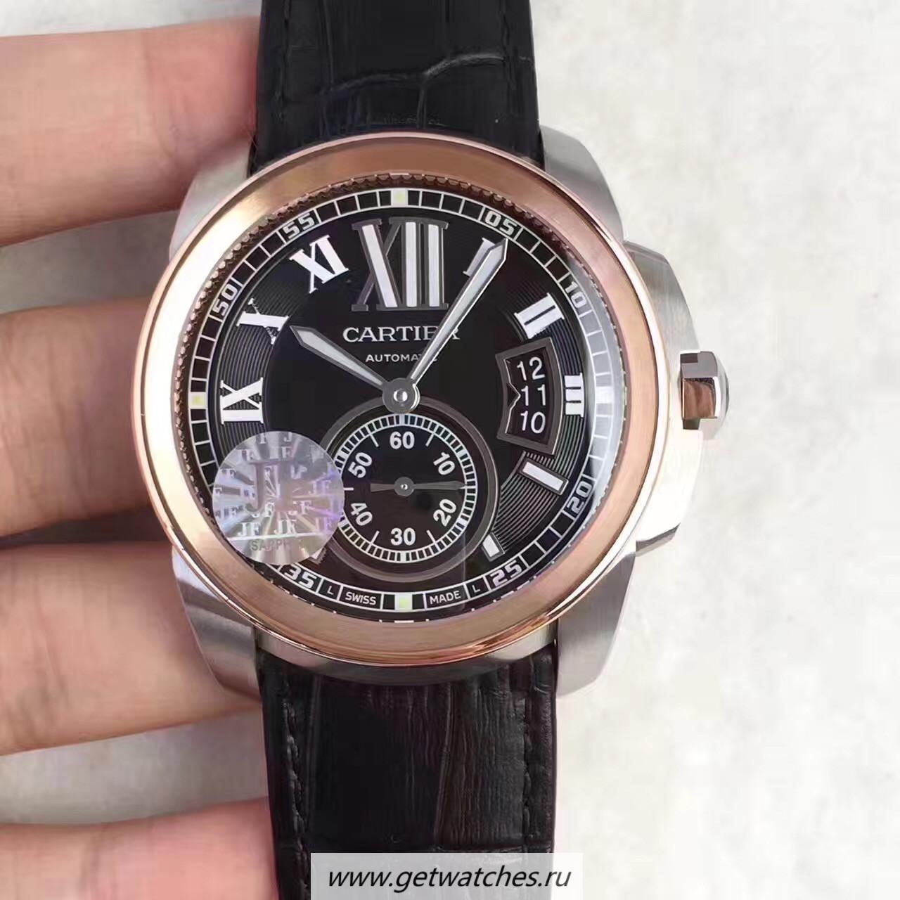 Fake Ca*t1er Calibre W7100039 42mm JF SS & Rose Gold Black Dial Calibre 1904-PS MC