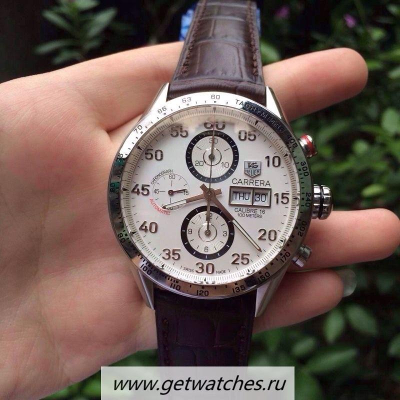 Replica Tag Heuer Carrera Calibre 16 CV2A1 SS Carbon Fiber Dial Calibre 16