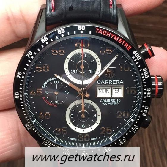 High Quality Tag Heuer Carrera Heuer 01 XF SS Black Dial 1887