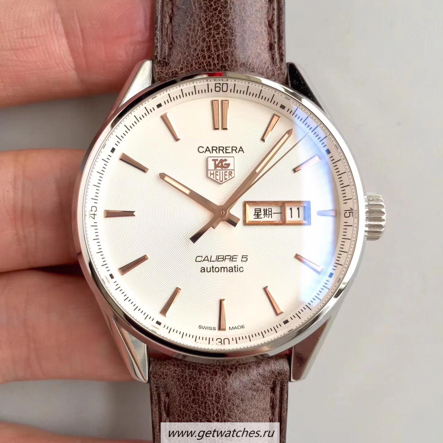 Fake Tag Heuer Carrera Calibre 1887 Day-Date 43mm HBB V6F SS Anthracite Dial Calibre 1887