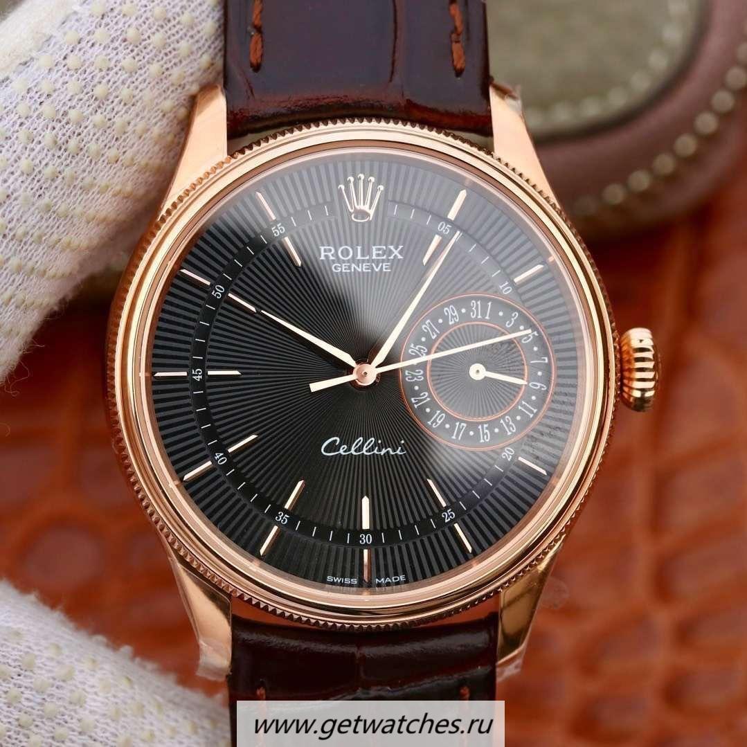 NEW Replica R01ex Cellini Date 50515 GMF Rose Gold Black Dial 3165