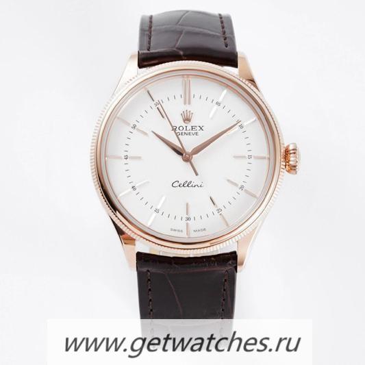 High Quality R01ex Cellini KZF Rose Gold White Dial 3132