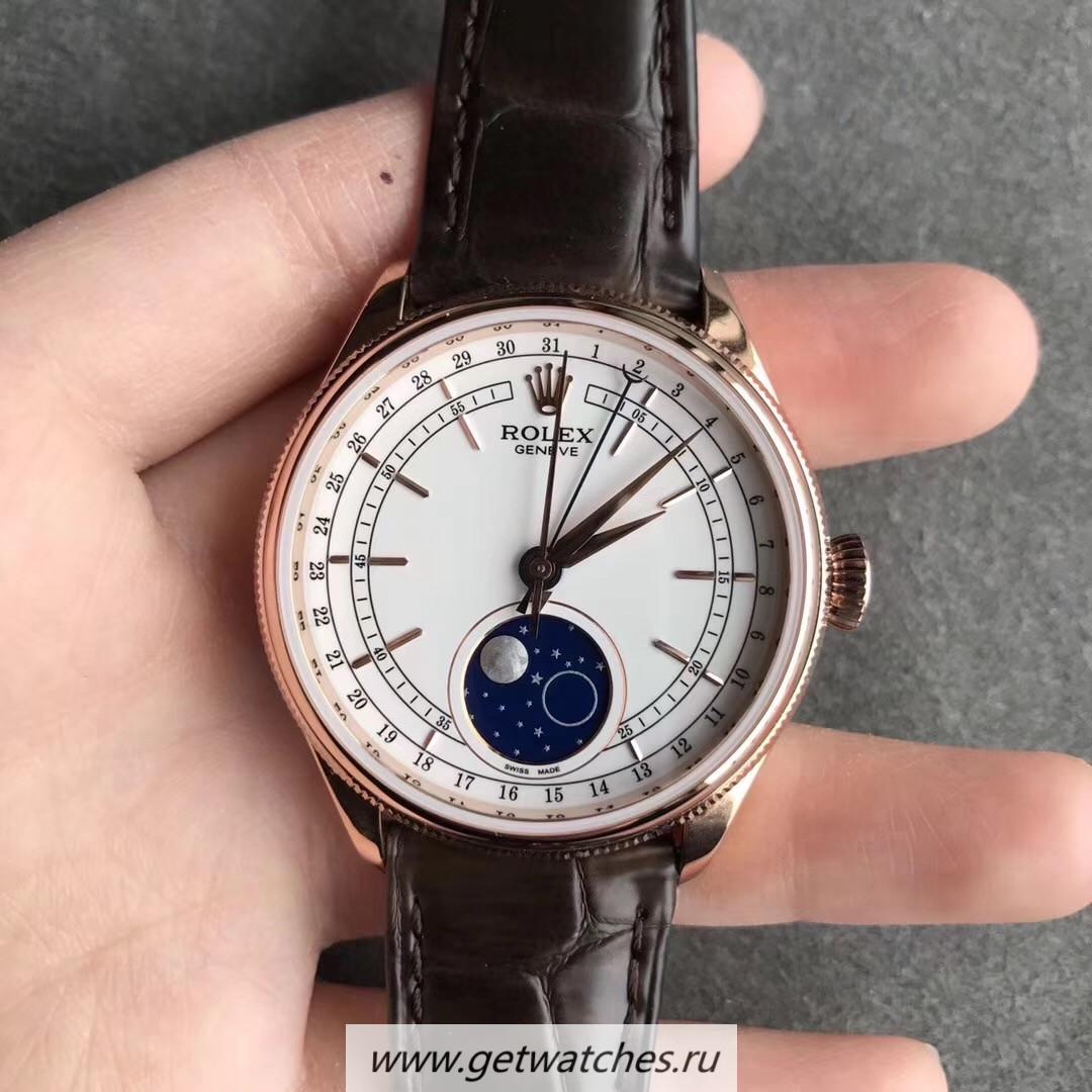 NEW Replica R01ex Cellini Moonphase 50535 RXWF Rose Gold White Dial 2824
