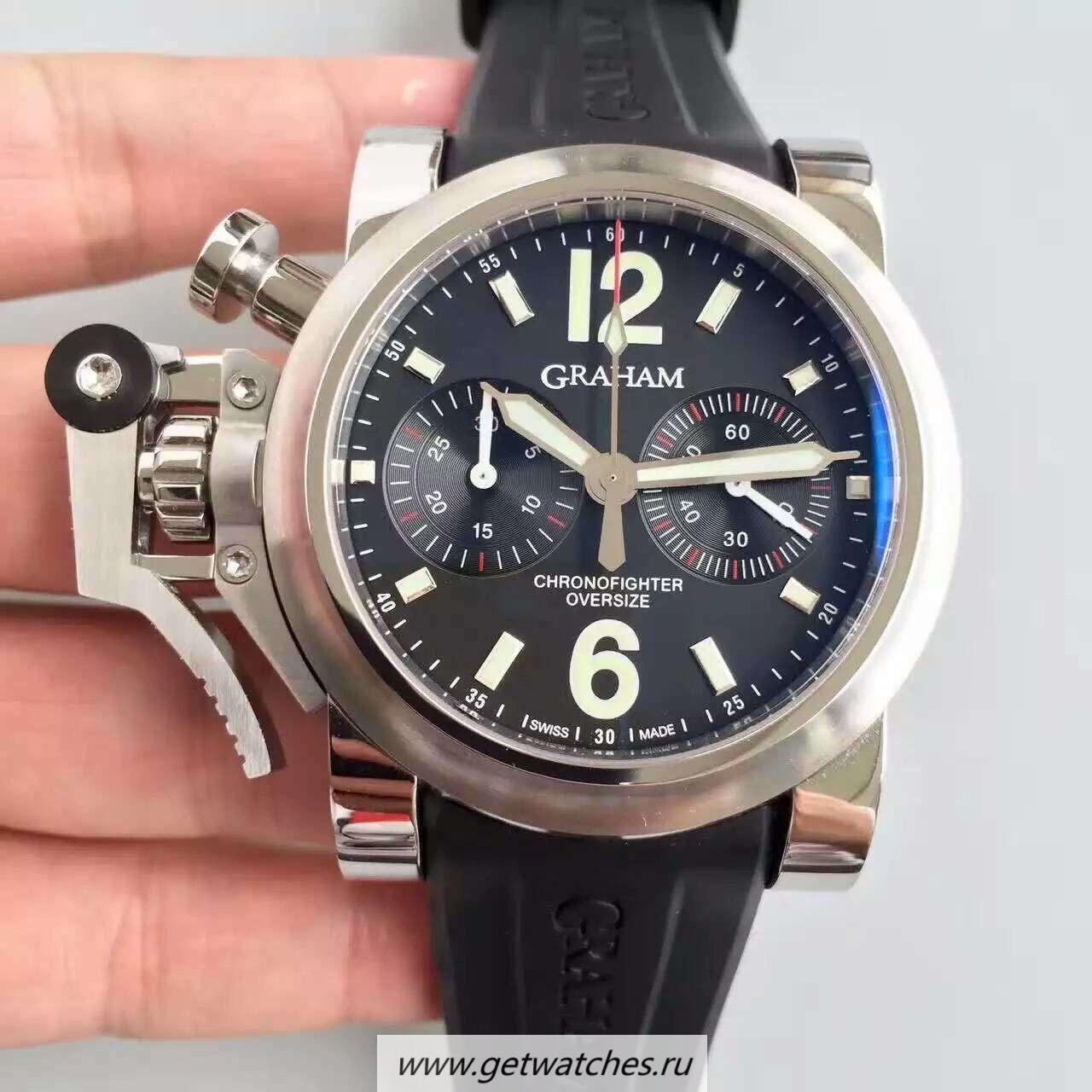 Replica Graham Chronofighter Oversize 20BR0V.B32A.K10N Noob Factory SS Black Dial 7750