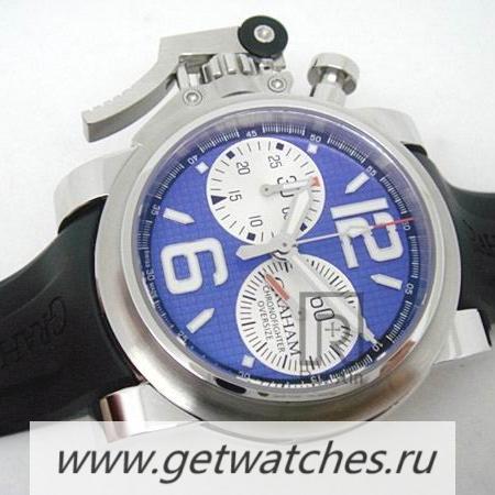 NEW Replica Graham Chronofighter Oversize SS Blue & White Dial 7750