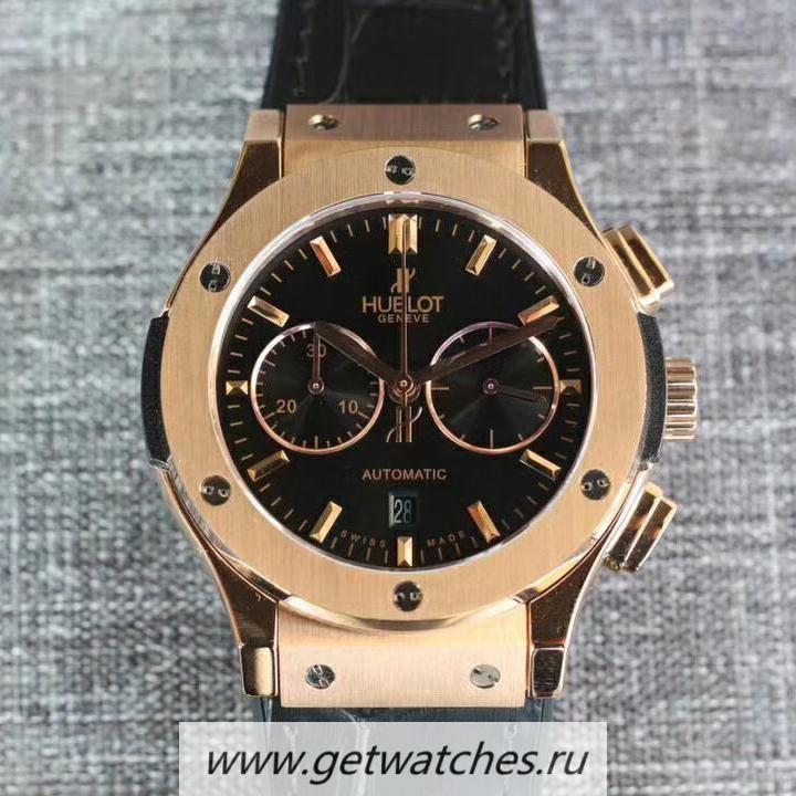 High Quality Hublot Classic Fusion Chrono King OXF Rose Gold Black Dial 7750