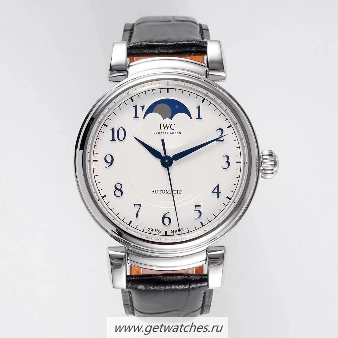 Replica IWC Da Vinci Automatic Moon Phase 36 AIF SS White Dial M9015