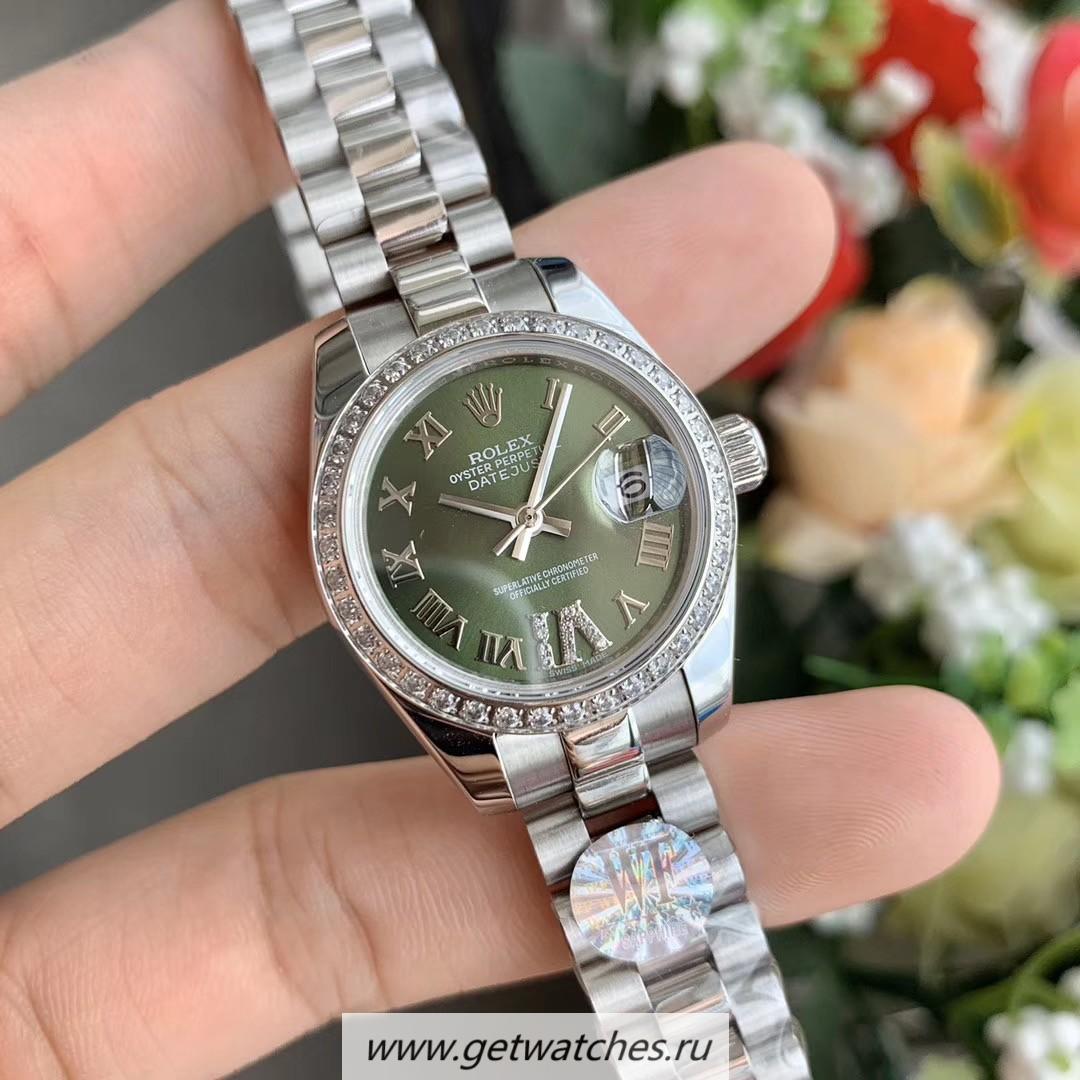 Replica R01ex Datejust 28mm 279384 RBR Ladies WF SS & D1am0nd Green Dial 2671