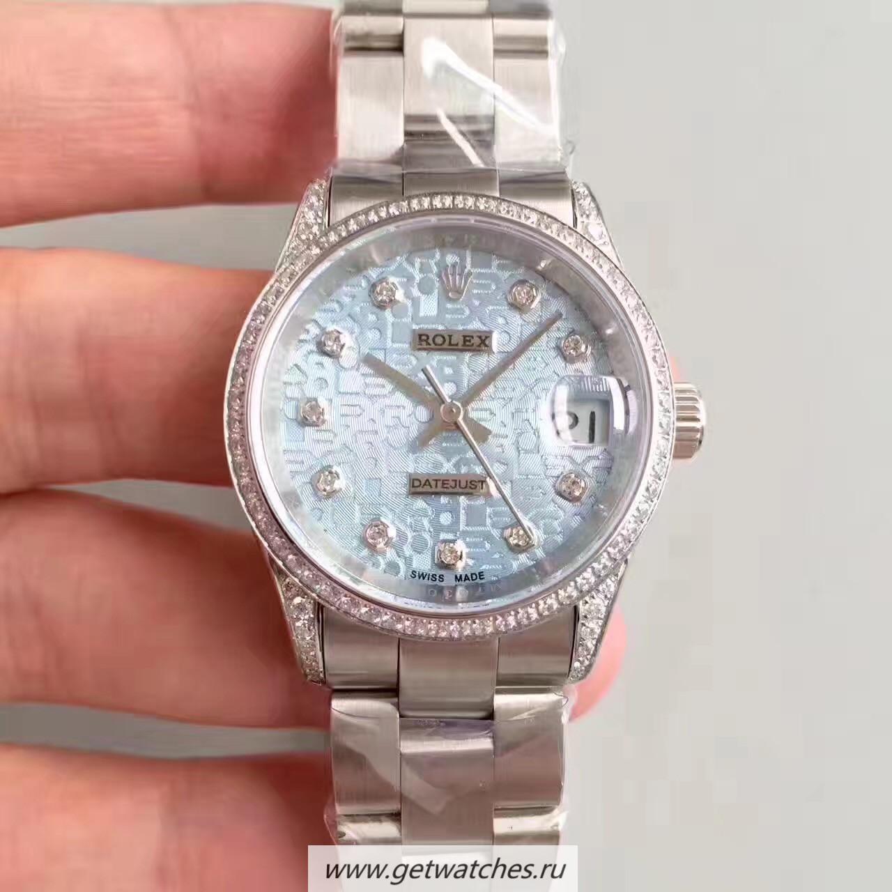 Copy R01ex Datejust 31 178159 31mm JF SS & D1am0nds Blue Dial 2836