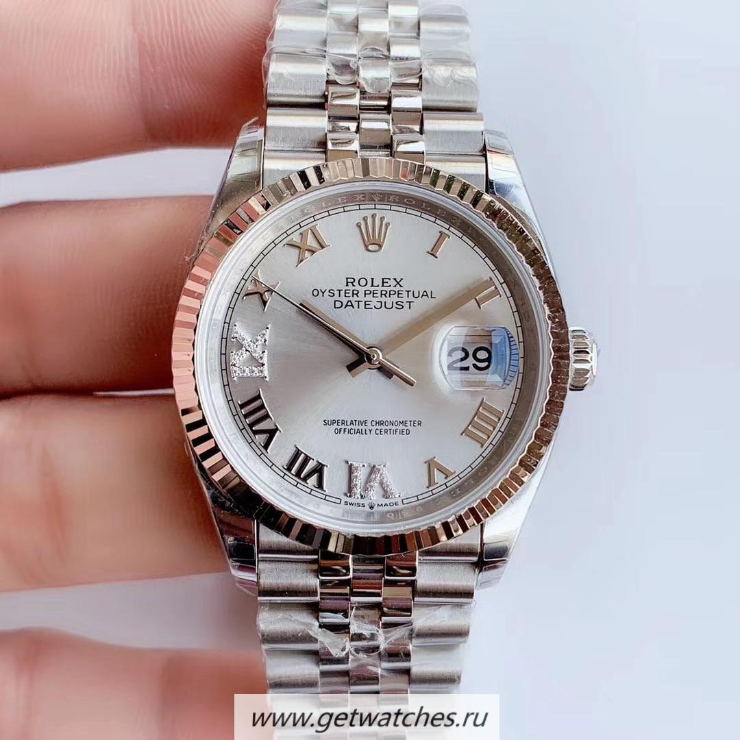 Replica R01ex Datejust 36 126234 EWF SS 904L Silver Dial 3235
