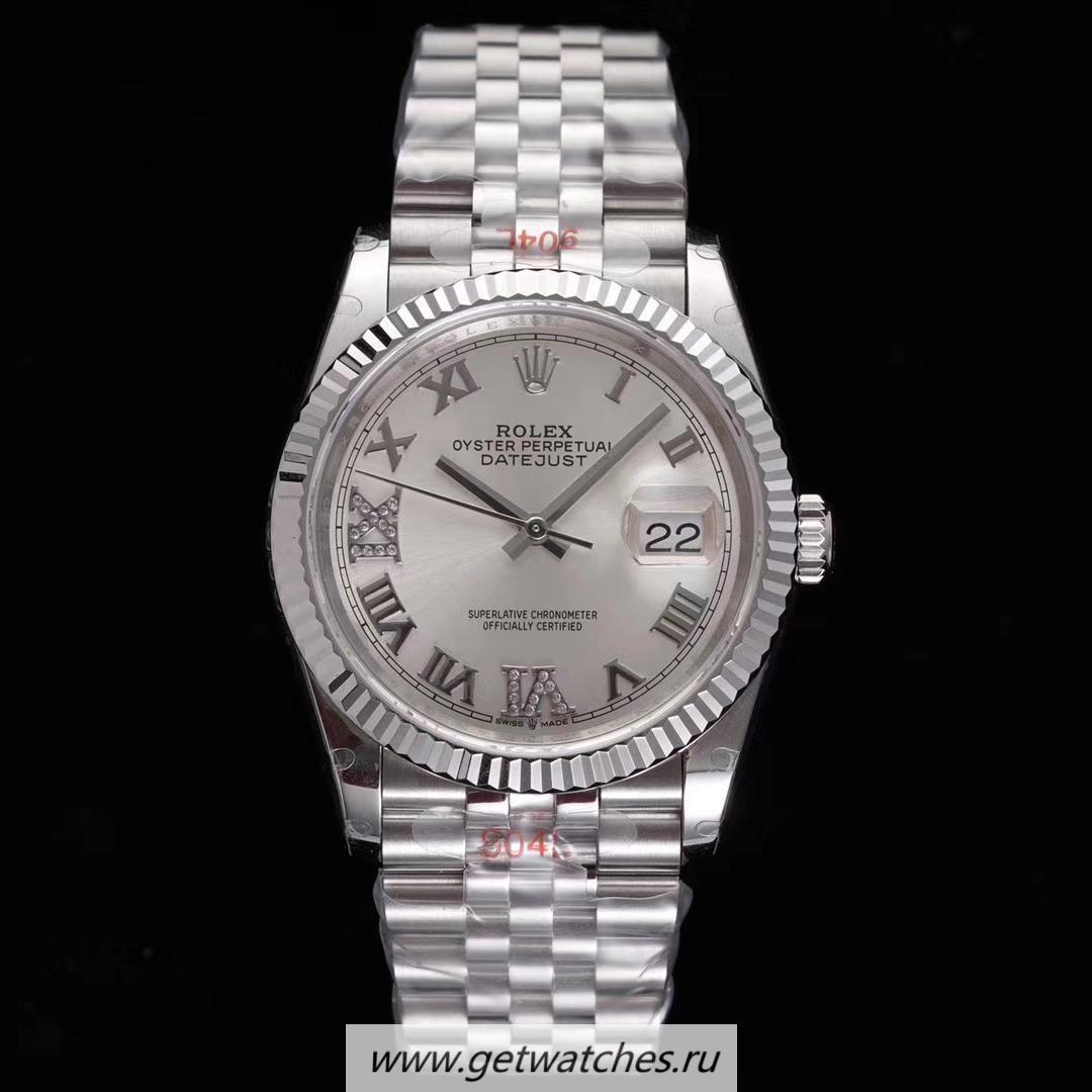 Fake R01ex Datejust 36 126234 GMF SS 904L Silver Dial 3235