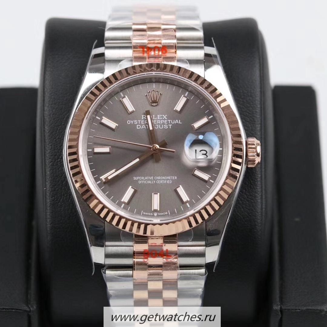 High Quality R01ex Datejust 36mm 116231 GMF SS 904L & Rose Gold Anthracite Dial 2824