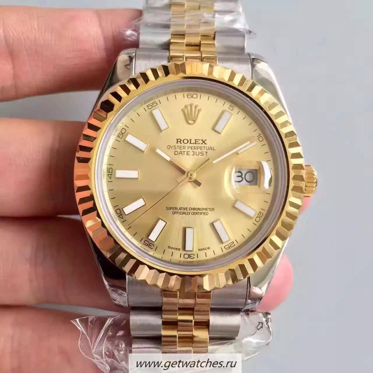 Replica R01ex Datejust 41 126333 41mm NF SS & Yellow Gold Champagne Dial 2836