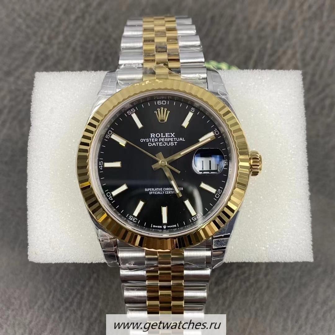 Perfect Replica R01ex Datejust 41 126333 VSF Yellow Gold & SS 904L Black Dial Jubilee Bracelet 3235
