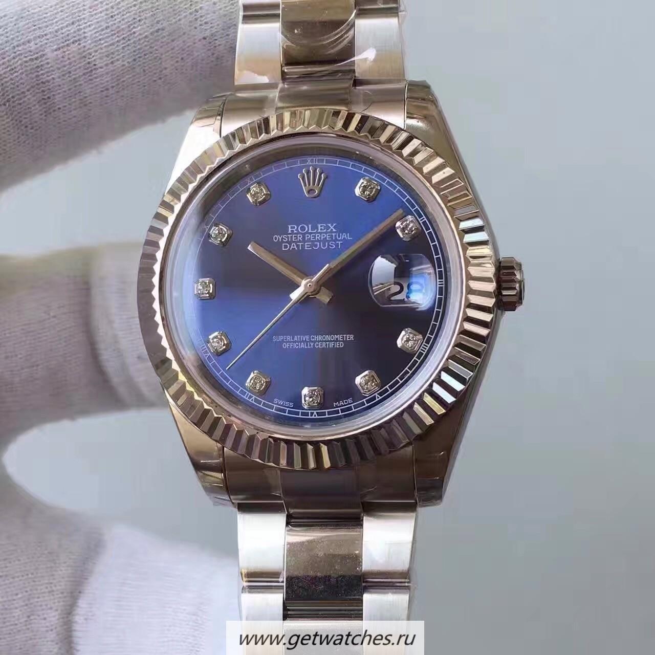 Shop R01ex Datejust II 116334 2018 41mm EWF SS Blue Dial 3136