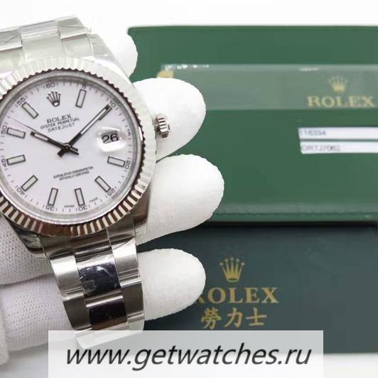 Perfect Replica R01ex Datejust II 116334 41mm EWF SS White Dial 3136