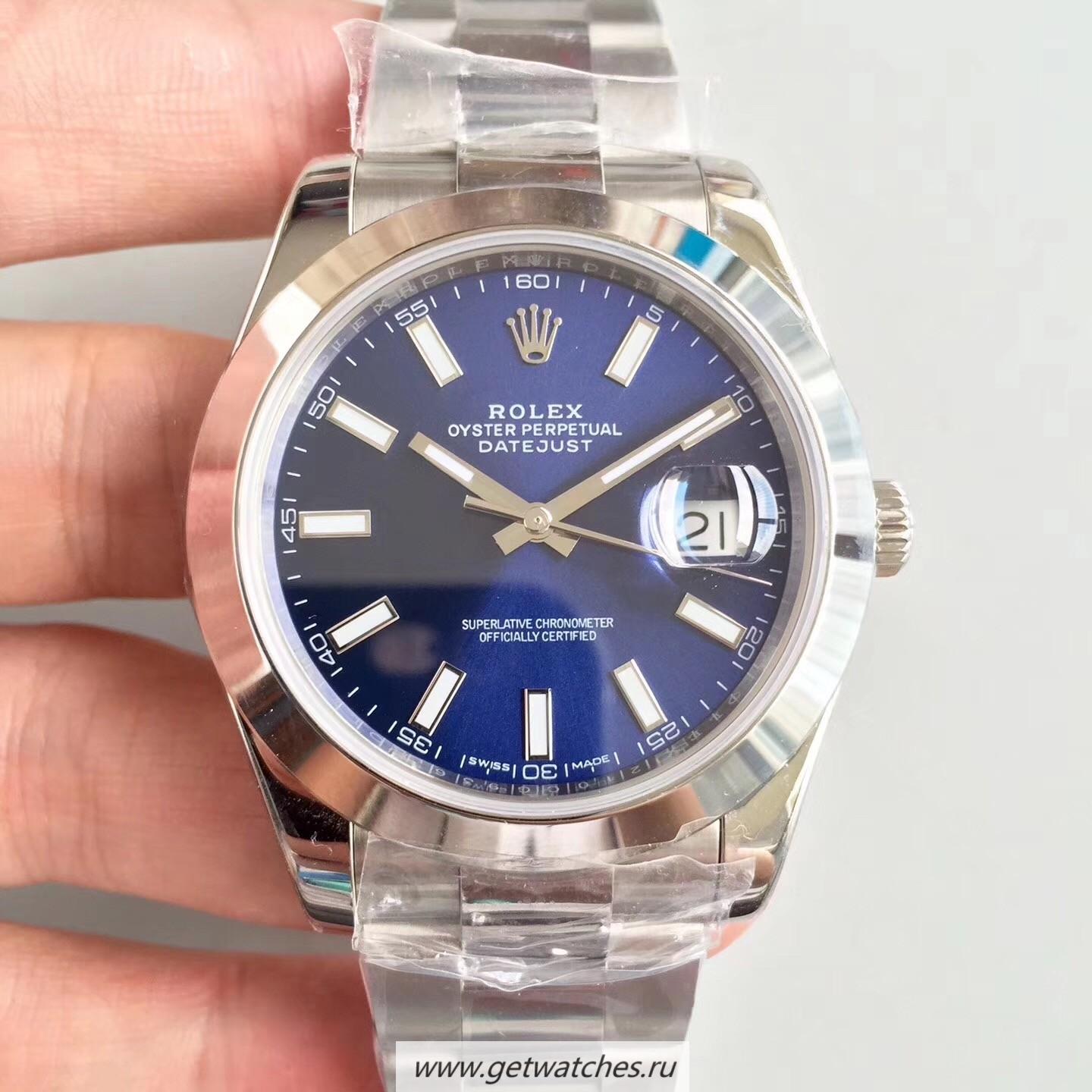 Shop R01ex Datejust II 126300 41mm Noob Factory SS Blue Dial 3235