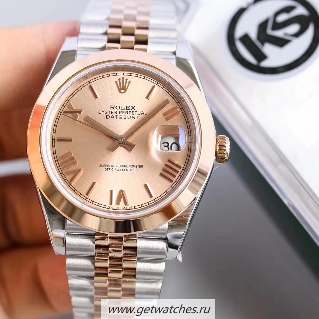 Fake R01ex Datejust II 126301 41mm KSF SS & Rose Gold Rose Gold Dial 2836
