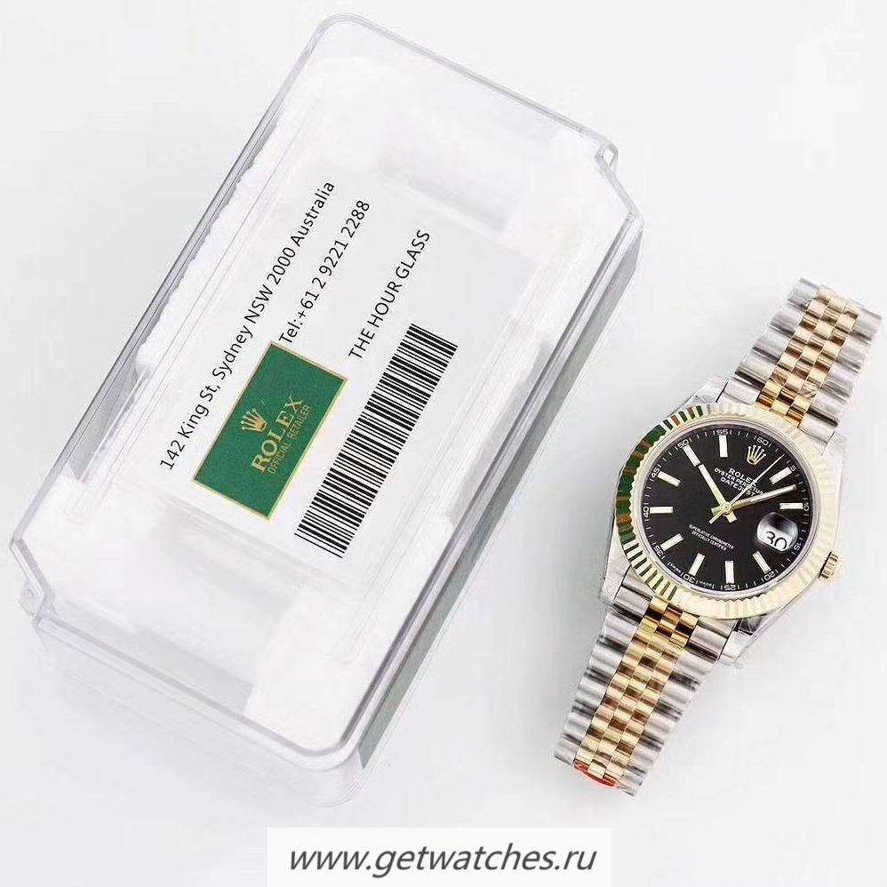 High Quality R01ex Datejust II 126333 41mm GMF SS & Yellow Gold Black Dial 3235