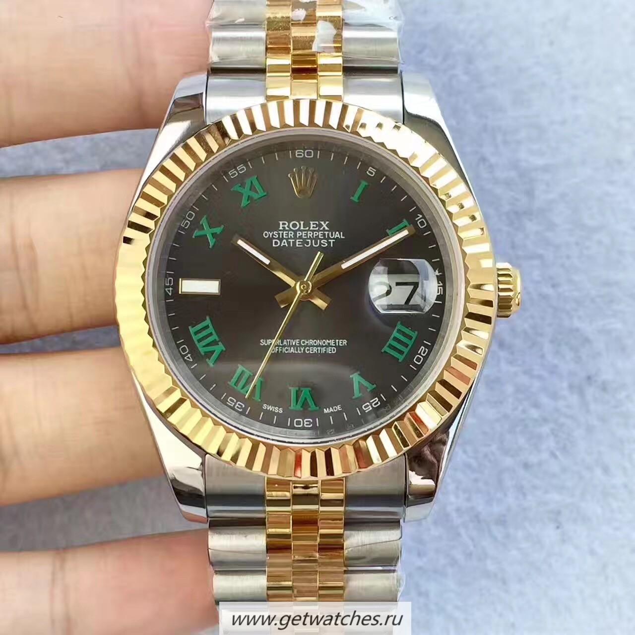 Perfect Replica R01ex Datejust II 126333 41mm Noob Factory SS & Yellow Gold Black Dial 2836