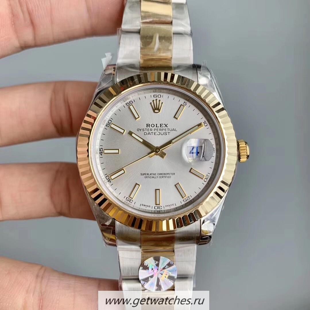 Perfect Replica R01ex Datejust II 41mm 126333 WF SS 904L & 18K Yellow Gold Rhodium Dial 3135