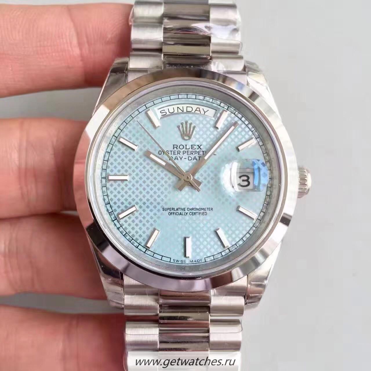 Best Price R01ex Day-Date 40 228206 2018 EWF SS Blue Diagonal Dial 3255