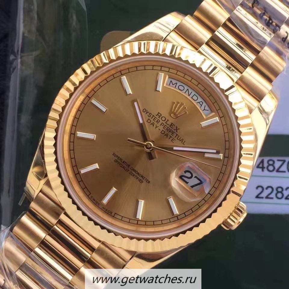 High Quality R01ex Day-Date 40 228235 2018 EWF Yellow Gold Rose Gold Dial 3255