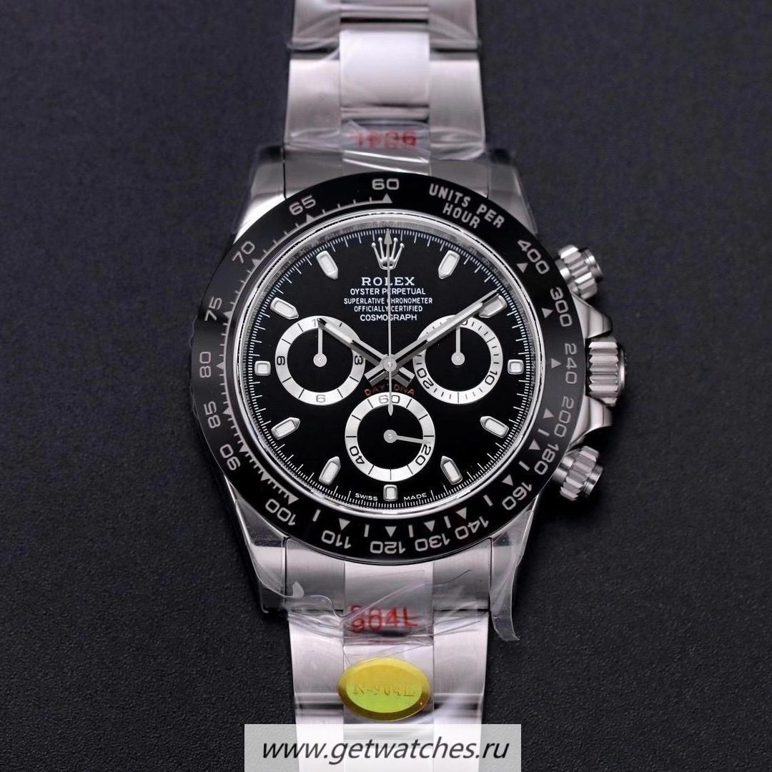 Copy R01ex Daytona 116500 LN Noob Factory V4 SS 904L Black Dial 4130