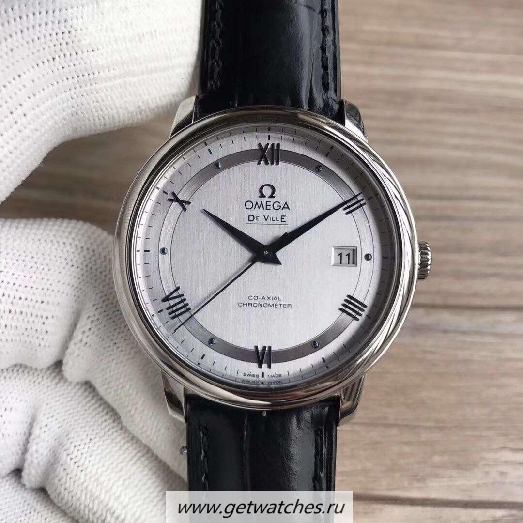 Fake 0me*ga De Ville Prestige Co-Axial 39.5mm 424.13.40.20.02.003 GPF V2 SS Silver Dial 2824
