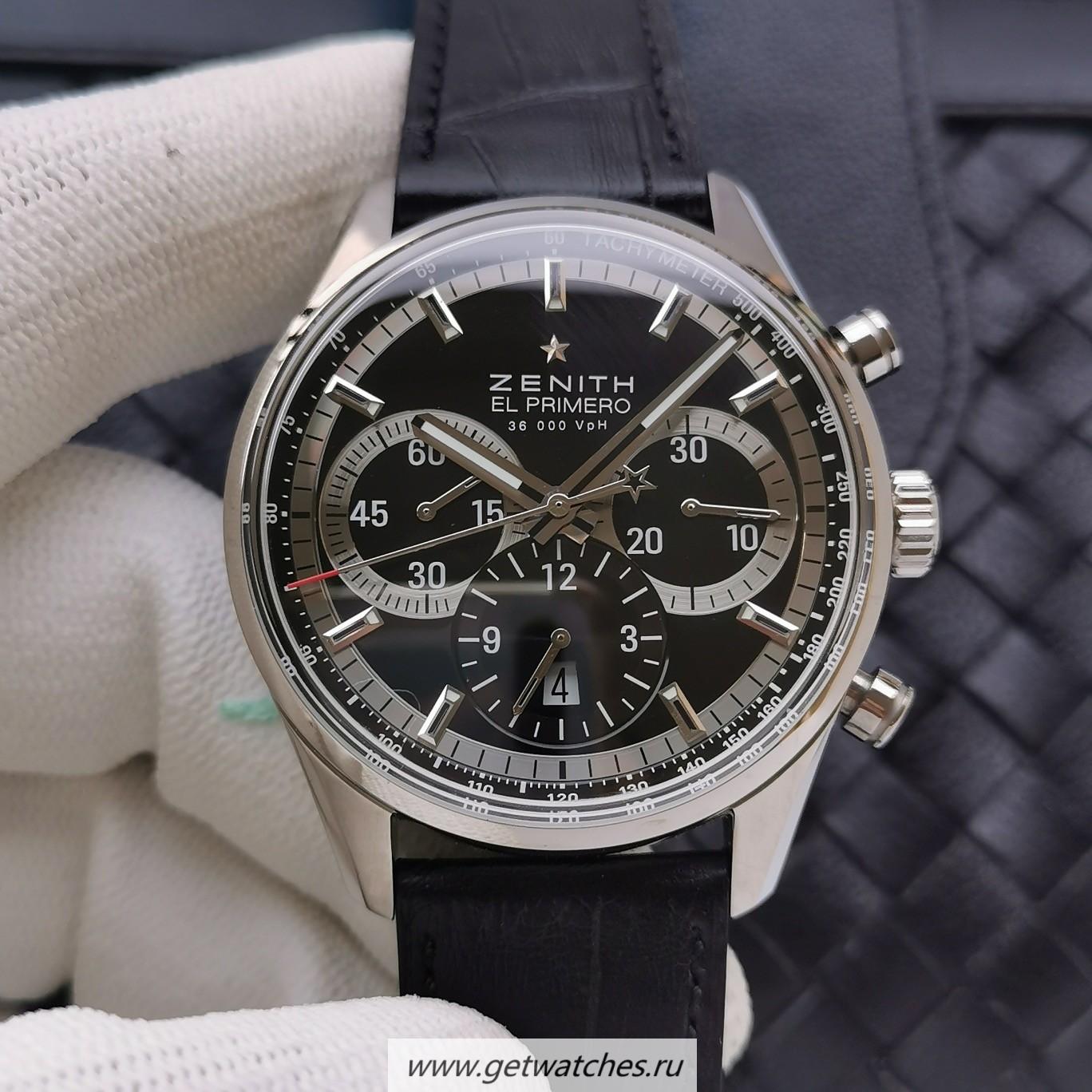 Replica Zenith El Primero Chrono AXF SS Black Dial 7750