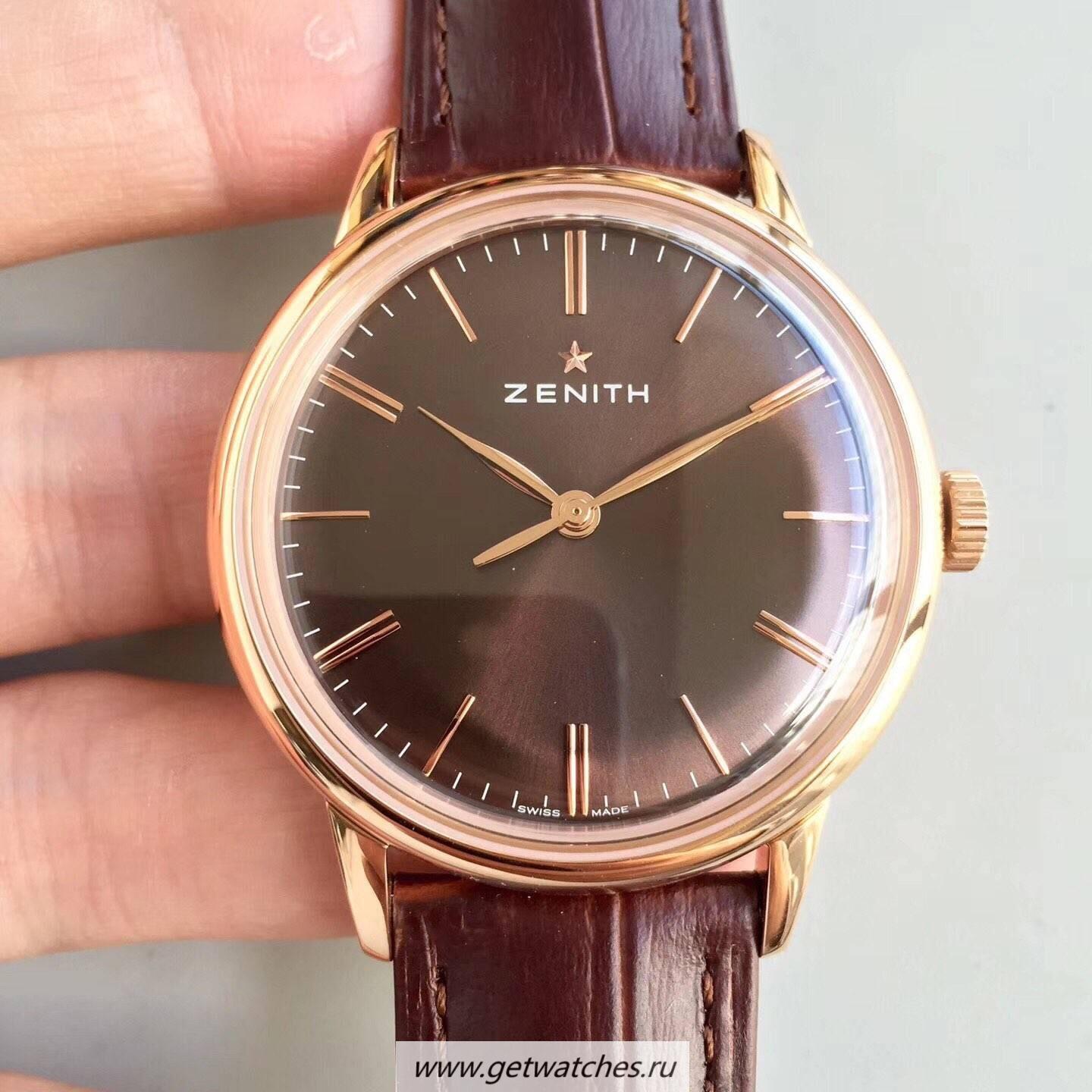 High Quality Zenith Elite 6150 150TH Anniversary 18.2270.6150/01.C498 NDF Rose Gold Chocolate Dial Elite 6150