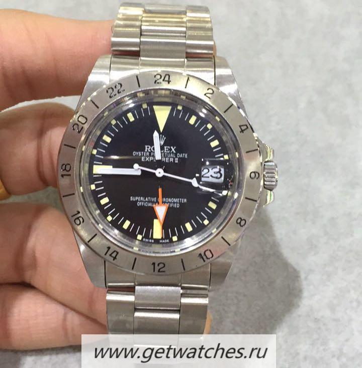 Best Price R01ex Explorer II 1655 Steve Mcqv*en LF SS Black Dial 2836