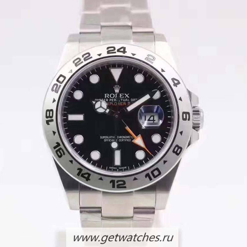 Fake R01ex Explorer II 216570 Noob Factory V8 SS Black Dial 3187