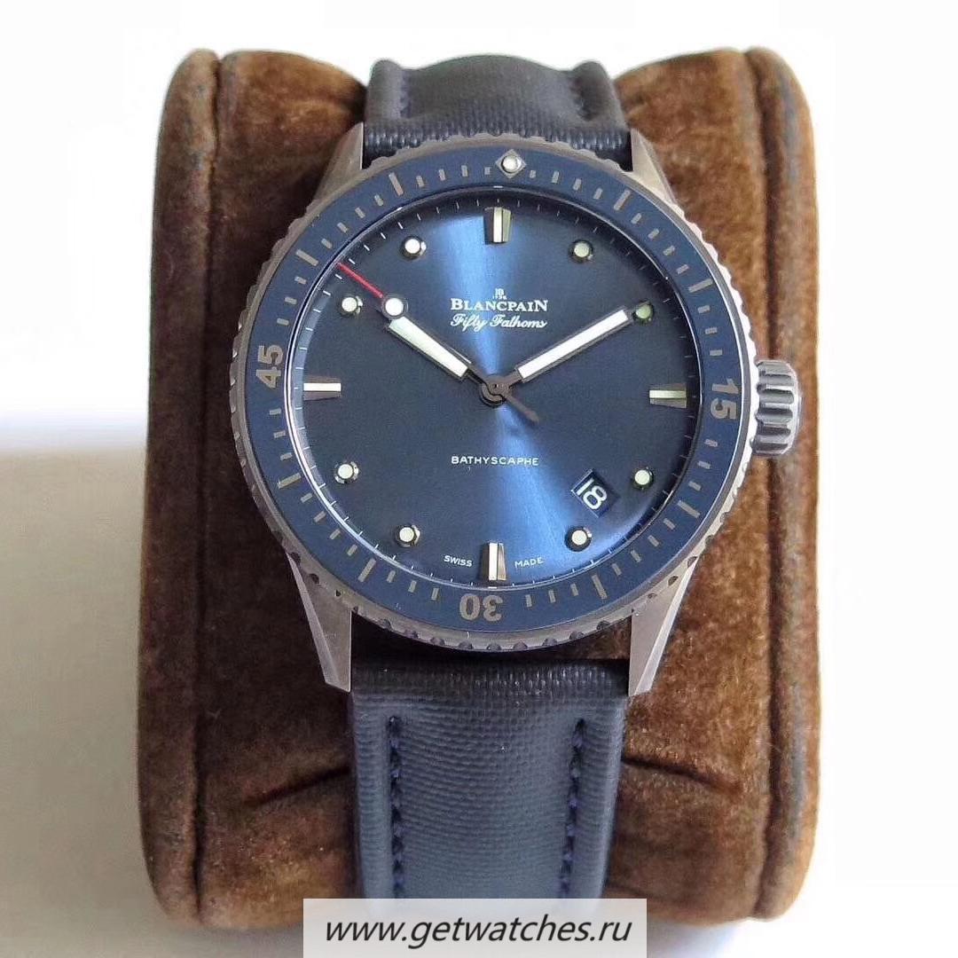 Shop Blancpain Fifty Fathoms Bathyscaphe 5000-0240-O52A ZF DLC Blue Dial 1315