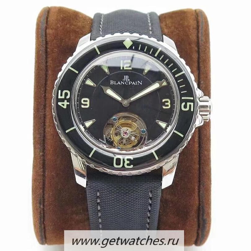 Best Price Blancpain Fifty Fathoms Tourbillon ZF SS Black Dial Toubillon