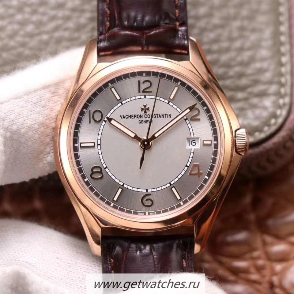 High Quality Vacheron C0nstan1n FiftySix 4600E ZF Rose Gold Silver Dial 1326