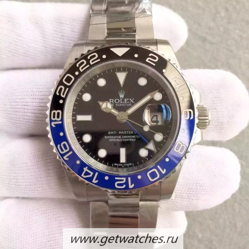 High Quality R01ex GMT-Master II 116710 BLNR Batman Noob Factory V8 SS Black Dial 2836