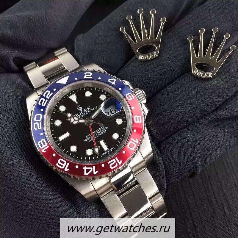 Copy R01ex GMT-Master II 116719 BLRO URF SS Black Dial 2836