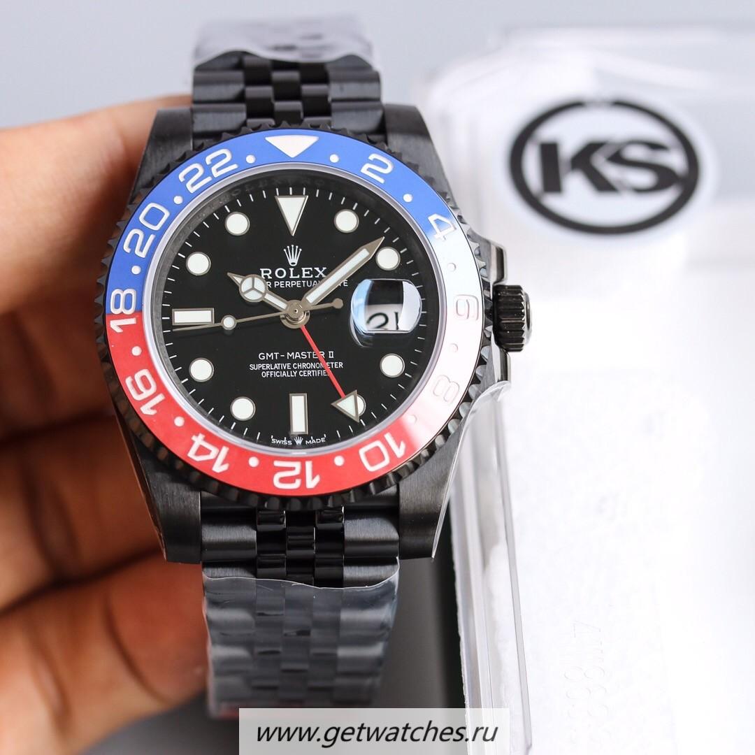 Fake R01ex GMT-Master II 126710 BLRO KSF PVD Black Dial 2836