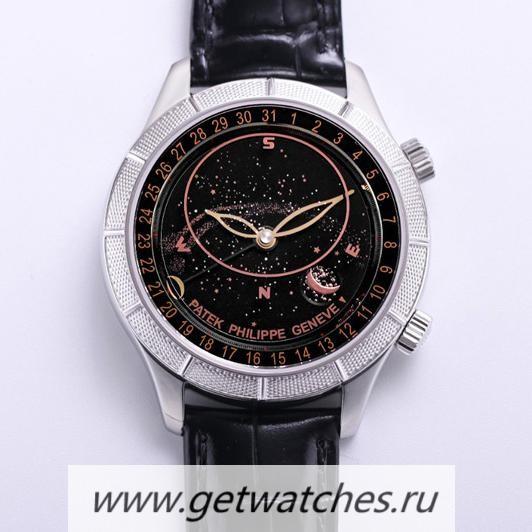 Shop Pat*k Phi1i*pe Grand Complications Sky Moon Celestial 6102P Noob Factory SS Black Dial 240 LU CL C