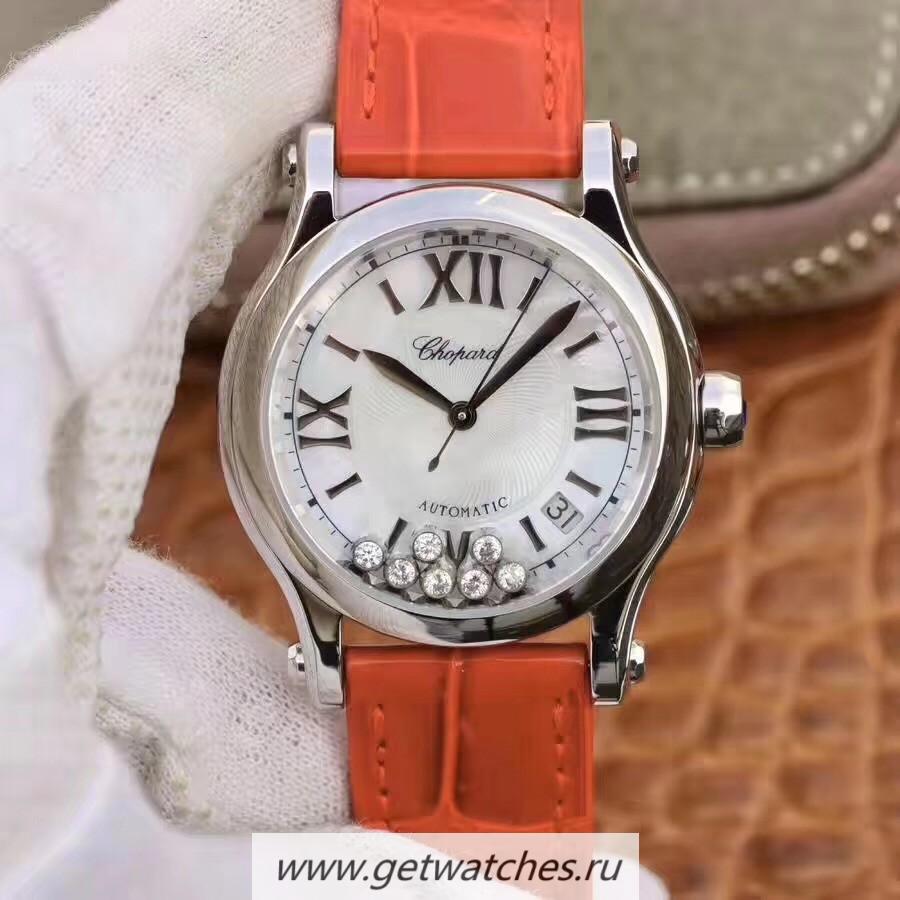 Perfect Replica Chopard Happy Sport 36mm Automatic 278559-3001 YF V2 SS Mother Of Pearl & D1am0nd Dial 2892