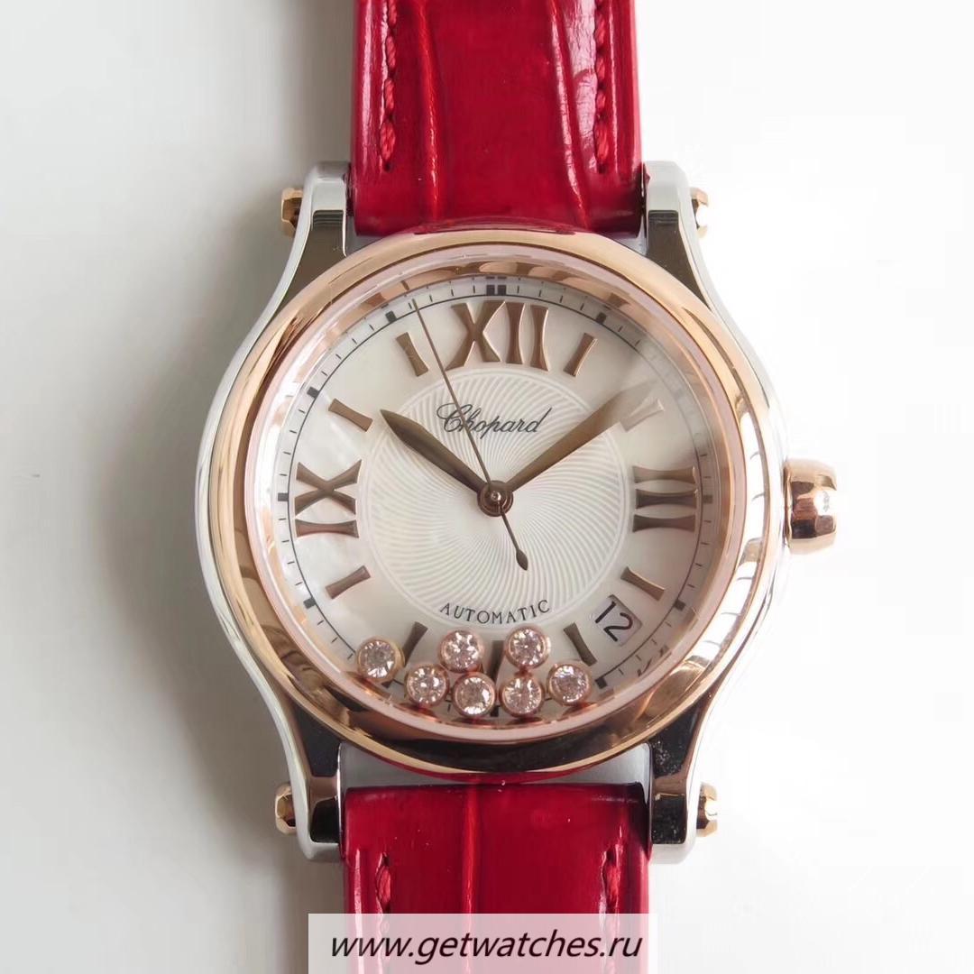 Copy Chopard Happy Sport 36mm Automatic 278559 YF V2 SS Silver & D1am0nd Dial 2892
