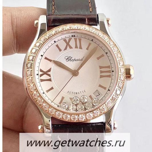 Perfect Replica Chopard Happy Sport 36mm Automatic 278582-6003 Noob Factory SS & D1am0nd Silver & D1am0nd Dial 2892