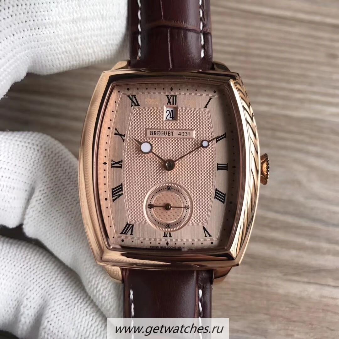 High Quality Breguet Heritage Big Date 5480BR/12/996 Noob Factory Rose Gold Rose Gold Dial 2824