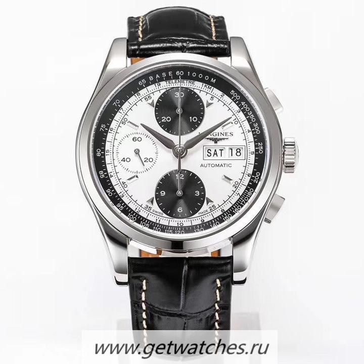 Fake Longines Heritage Chrono ACF SS White Dial 7750