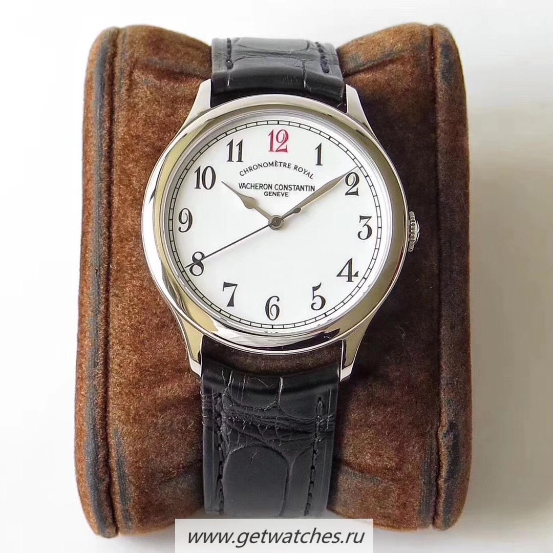 NEW Replica Vacheron C0nstan1n Historiques Chronometre Royal 1907 86122/000R-9362F GSF SS White Dial 2460 SCC